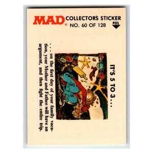 MAD Collectors Sticker #60 of 128 1983 Fleer